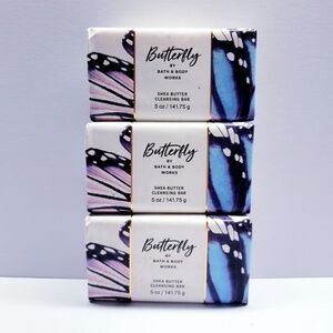 Bath & Body Works BUTTERFLY Shea Butter Cleansing Bar Soap, 5 oz (3 pcs)